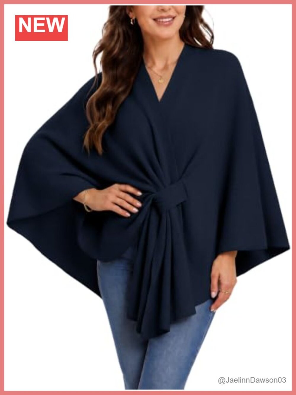 Soft Knit Shawl Wrap Poncho Sweater Open Front One Size Womens
